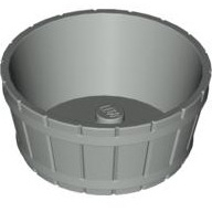 Lego káď (barel), světle šedá (4112507, 4190796)